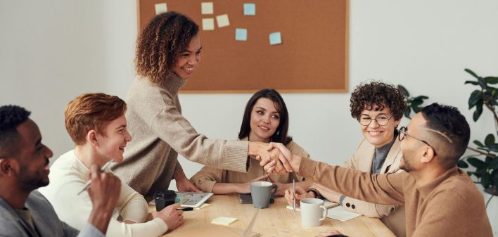 Colleagues Shaking each other's Hands